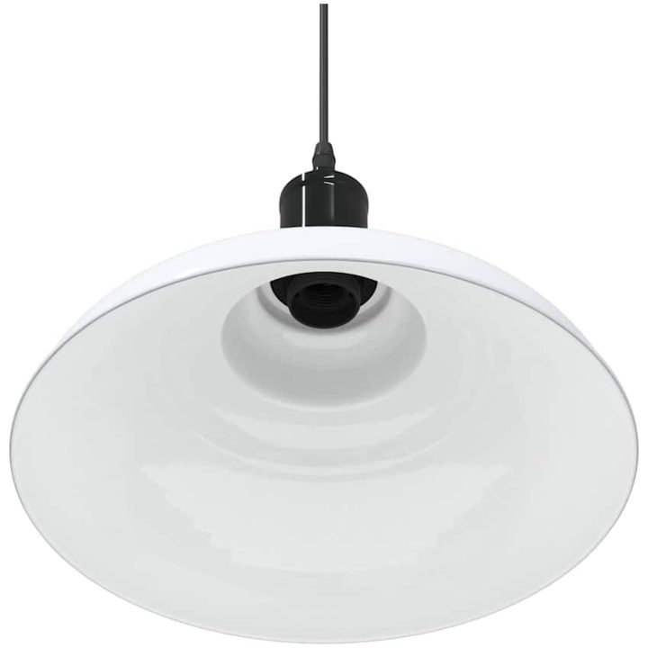 Taklampa höjdjusterbar E27 glans vit ⌀31 cm metall vidaXL – bild 9