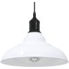 Taklampa höjdjusterbar E27 glans vit ⌀31 cm metall vidaXL – miniatyr 1