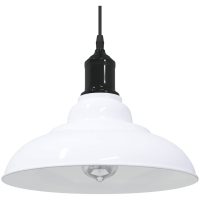 Taklampa höjdjusterbar E27 glans vit ⌀31 cm metall vidaXL