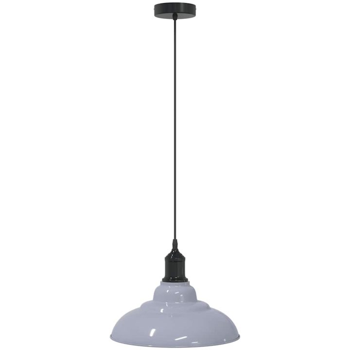 Taklampa höjdjusterbar E27 glansgrå ⌀31 cm metall vidaXL – bild 2