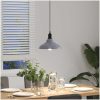 Taklampa höjdjusterbar E27 glansgrå ⌀31 cm metall vidaXL – miniatyr 4