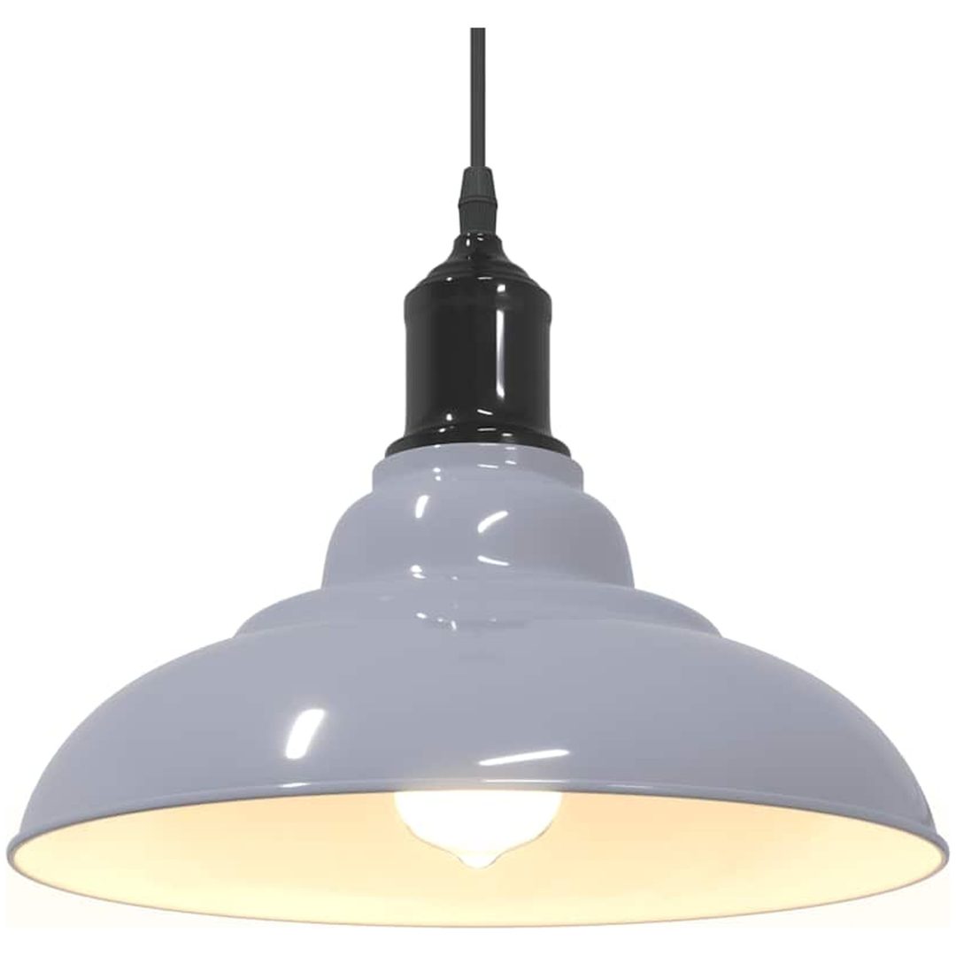 Taklampa höjdjusterbar E27 glansgrå ⌀31 cm metall vidaXL – bild 5
