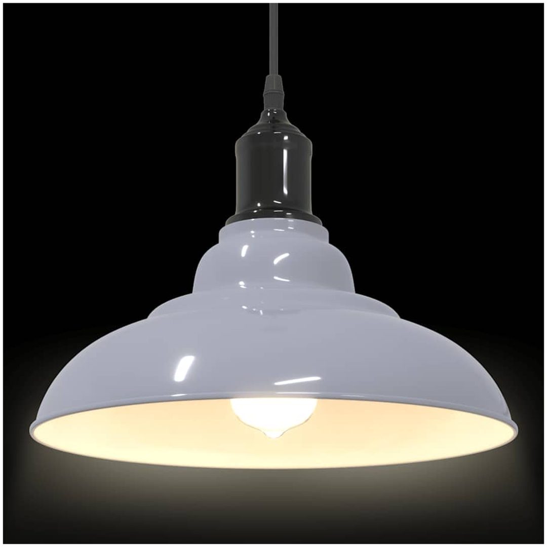 Taklampa höjdjusterbar E27 glansgrå ⌀31 cm metall vidaXL – bild 6