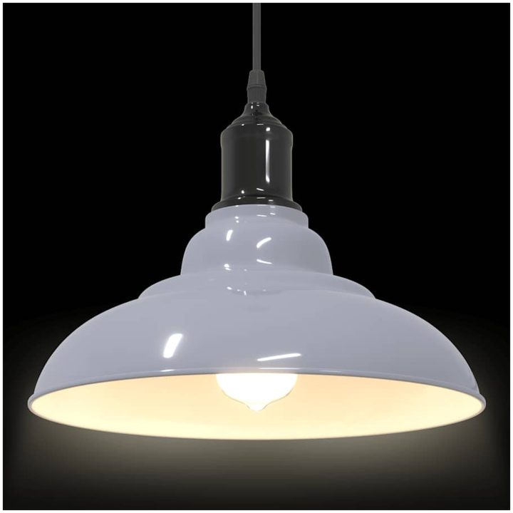 Taklampa höjdjusterbar E27 glansgrå ⌀31 cm metall vidaXL – bild 6