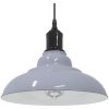 Taklampa höjdjusterbar E27 glansgrå ⌀31 cm metall vidaXL – miniatyr 1