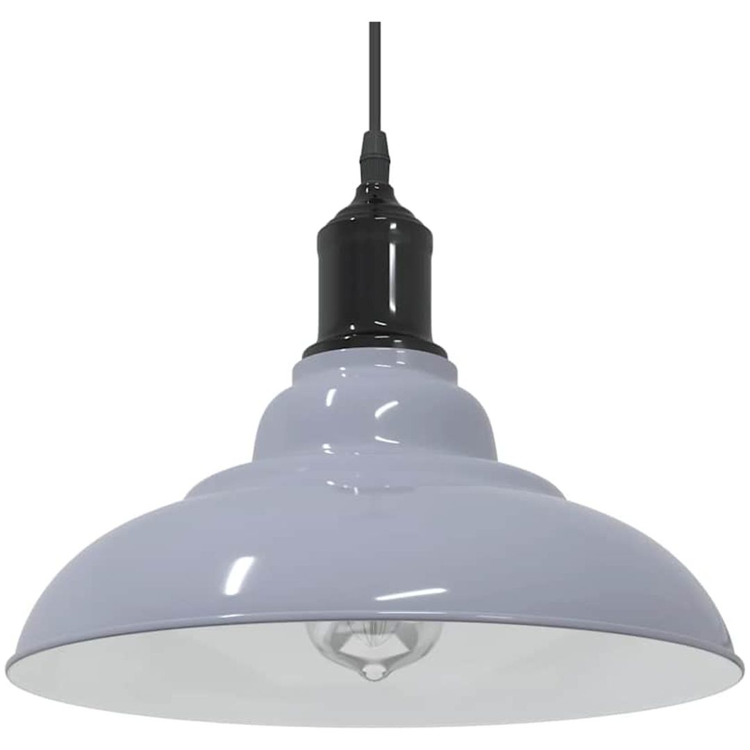 Taklampa höjdjusterbar E27 glansgrå ⌀31 cm metall vidaXL