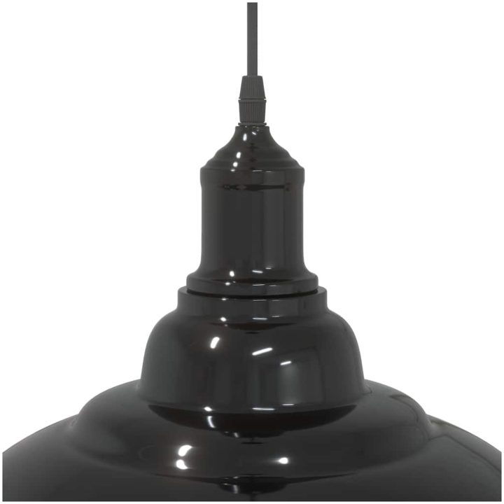 Taklampa höjdjusterbar E27 svart ⌀31 cm metall vidaXL – bild 8