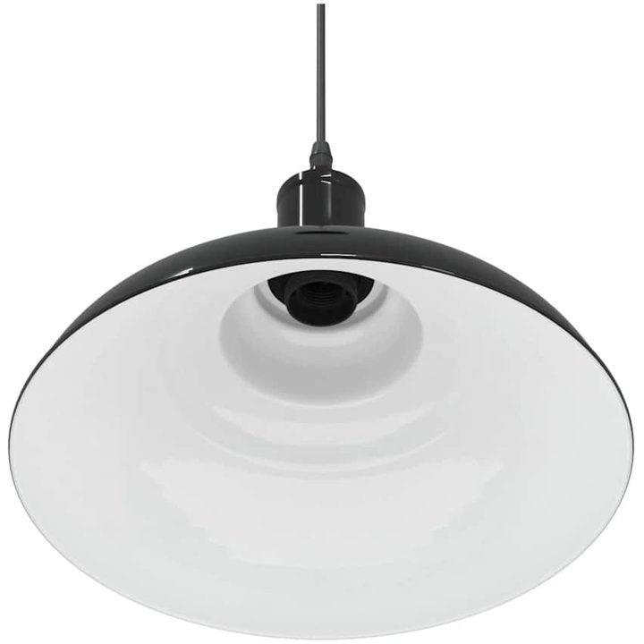 Taklampa höjdjusterbar E27 svart ⌀31 cm metall vidaXL – bild 9