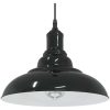 Taklampa höjdjusterbar E27 svart ⌀31 cm metall vidaXL – miniatyr 1
