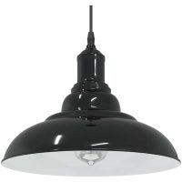Taklampa höjdjusterbar E27 svart ⌀31 cm metall vidaXL