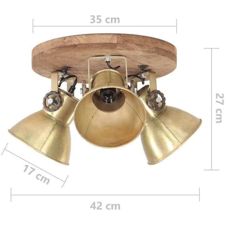 Taklampa industriell 25 W mässing 42x27cm E27 vidaXL – bild 7