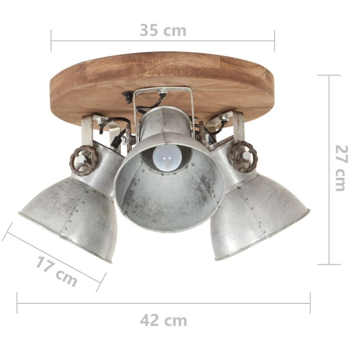 Taklampa industriell 25 W silver 42x27cm E27 vidaXL – bild 7