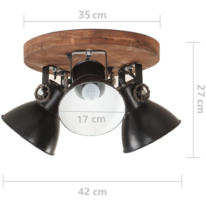 Taklampa industriell 25 W svart 42x27 cm E27 vidaXL – bild 7