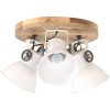 Taklampa industriell 25 W vit 42x27cm E27 vidaXL – miniatyr 2