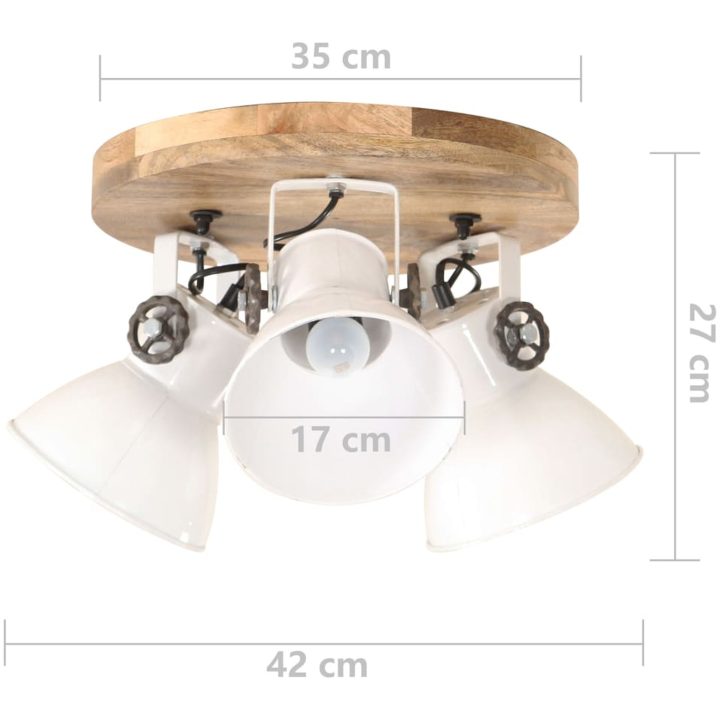 Taklampa industriell 25 W vit 42x27cm E27 vidaXL – bild 7