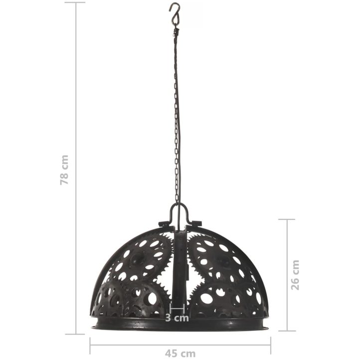 Taklampa industriell kugghjulsdesign 45 cm E27 vidaXL – bild 7