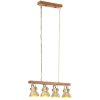 Taklampa industriell mässing E27 mangoträ vidaXL – miniatyr 2