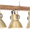 Taklampa industriell mässing E27 mangoträ vidaXL – miniatyr 6