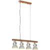 Taklampa industriell silver E27 mangoträ vidaXL – miniatyr 2