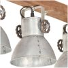 Taklampa industriell silver E27 mangoträ vidaXL – miniatyr 6