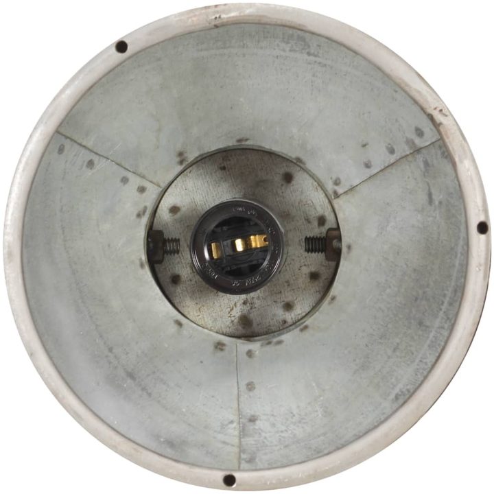 Taklampa industriell silver E27 mangoträ vidaXL – bild 7