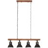 Taklampa industriell svart E27 mangoträ vidaXL – miniatyr 4