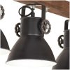 Taklampa industriell svart E27 mangoträ vidaXL – miniatyr 6
