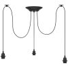 Taklampa med 3 lamphållare E27 svart metall vidaXL – miniatyr 5
