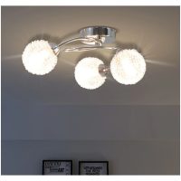 Taklampa med 3 LED-glödlampor G9 120 W vidaXL