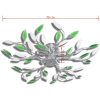 Taklampa med akrylblad 5 x E14 grön/vit vidaXL 70 x 15 cm – miniatyr 4