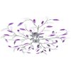 Taklampa med akrylblad för 5 E14-lampor lila vidaXL 100 x 15 cm – miniatyr 2