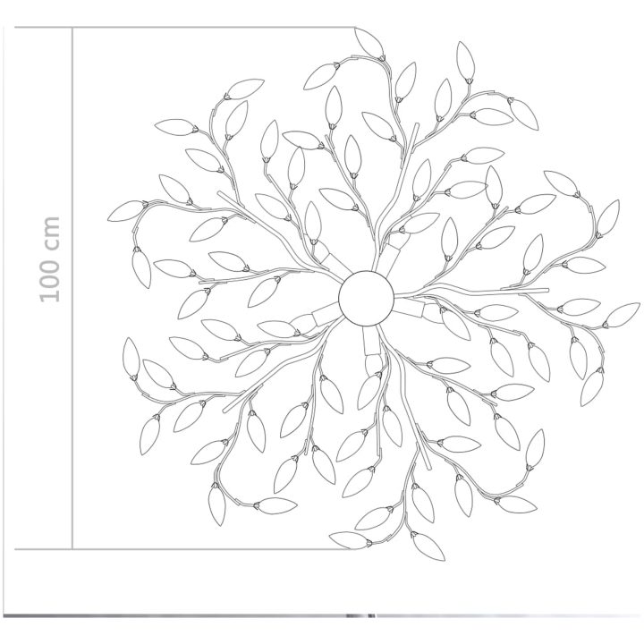 Taklampa med akrylblad för 5 E14-lampor lila vidaXL 100 x 15 cm – bild 6