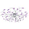 Taklampa med akrylblad för 5 E14-lampor lila vidaXL 100 x 15 cm – miniatyr 1