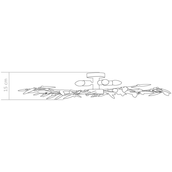 Taklampa med akrylblad för 5 E14-lampor vit vidaXL 100 x 15 cm – bild 7