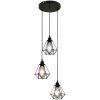 Taklampa med diamantdesign svart 3 x E27-lampa vidaXL – miniatyr 2