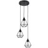 Taklampa med diamantdesign svart 3 x E27-lampa vidaXL – miniatyr 3