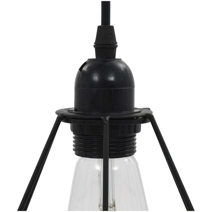 Taklampa med diamantdesign svart 3 x E27-lampa vidaXL – bild 6