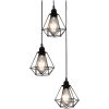 Taklampa med diamantdesign svart 3 x E27-lampa vidaXL – miniatyr 1