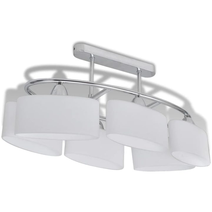 Taklampa med elipsoida glaskupor för 6 E14-lampor vidaXL – bild 2