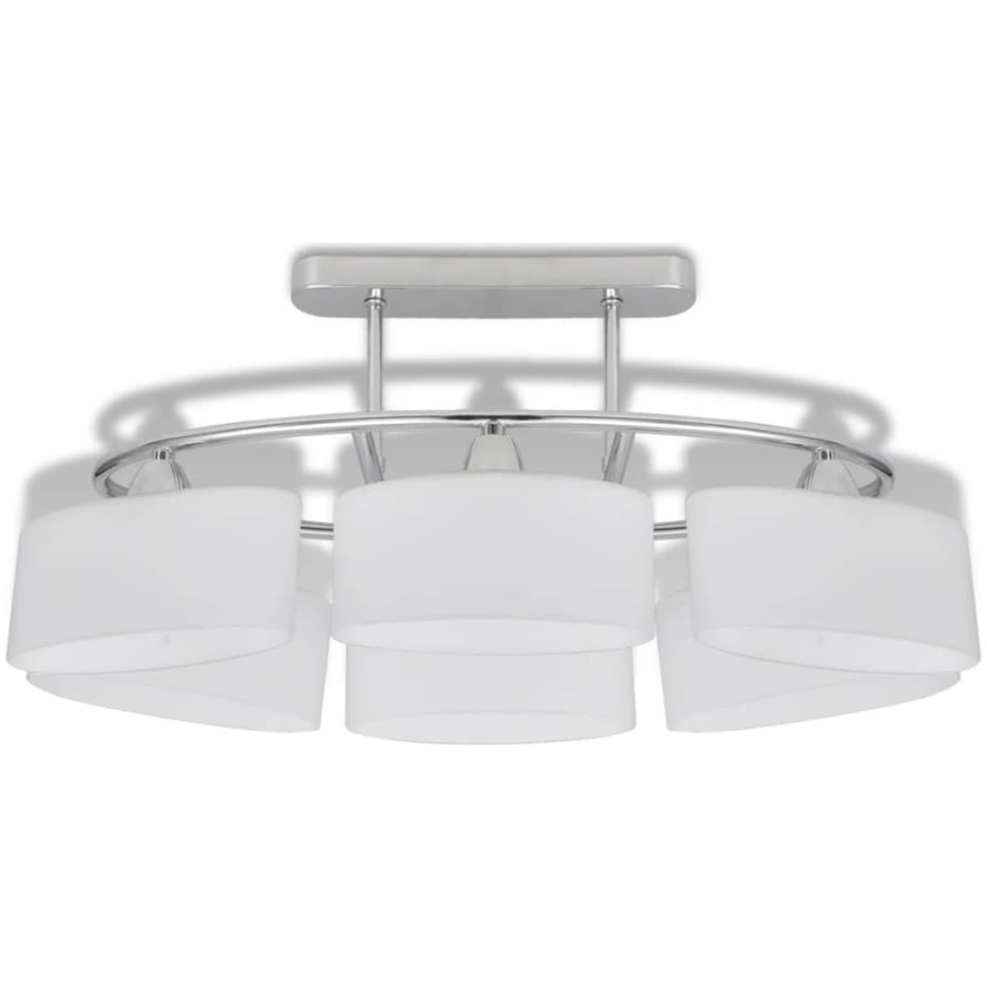 Taklampa med elipsoida glaskupor för 6 E14-lampor vidaXL – bild 3
