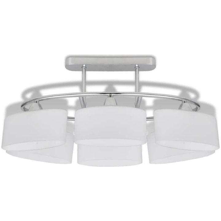 Taklampa med elipsoida glaskupor för 6 E14-lampor vidaXL – bild 3