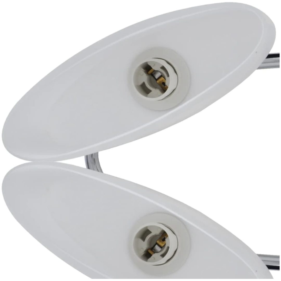 Taklampa med elipsoida glaskupor för 6 E14-lampor vidaXL – bild 4