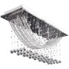 Taklampa med glittrande glaskristaller vit 8 x G9 29 cm vidaXL – miniatyr 2