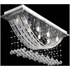 Taklampa med glittrande glaskristaller vit 8 x G9 29 cm vidaXL – miniatyr 4