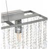 Taklampa med kristallpärlor silver 104 cm E14 vidaXL – miniatyr 6