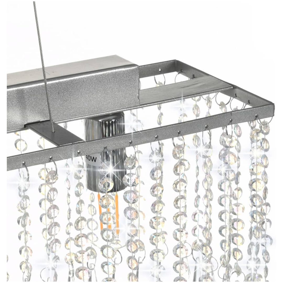 Taklampa med kristallpärlor silver 104 cm E14 vidaXL – bild 6