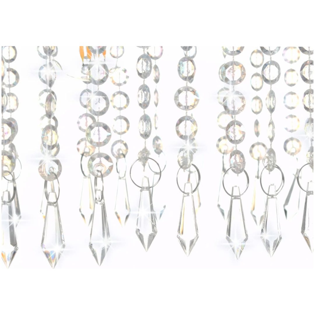 Taklampa med kristallpärlor silver 104 cm E14 vidaXL – bild 7