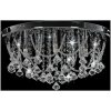 Taklampa med kristallpärlor silver rund 4 x G9-lampor vidaXL 45 x 22 cm – miniatyr 3