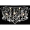 Taklampa med kristallpärlor silver rund 4 x G9-lampor vidaXL 45 x 22 cm – miniatyr 4