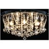 Taklampa med kristallpärlor silver rund 4 x G9-lampor vidaXL 45 x 22 cm – miniatyr 5